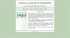 Desktop Screenshot of indianaacademyofosteopathy.com